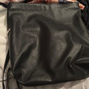 Black Leather Backpack